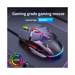 3200DPI Ergonomic Wired Gaming Mouse USB Mouse Gaming RGB Mause Gamer Mouse 6 Button LED Silent Mice for PC Laptop Computer - Sound-White