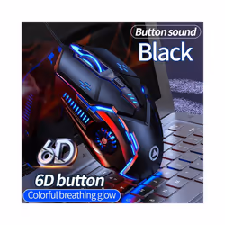 Ergonomic Wired Gaming Mouse RGB Mute Mause LED Backlit 3200dpi 6Button G5 USB Mechanical Mause For PC Laptop Computer Gamer ...
