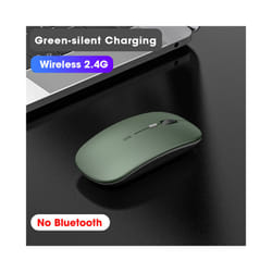 Wireless Mouse Computer Bluetooth Mouse Silent PC Mause Rechargeable Ergonomic Mouse 2.4Ghz USB Optical Mice For Laptop PC - Green 2.4GHz