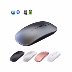 Wireless Mouse Computer Bluetooth Mouse Silent PC Mause Rechargeable Ergonomic Mouse 2.4Ghz USB Optical Mice For Laptop PC - Green 2.4GHz