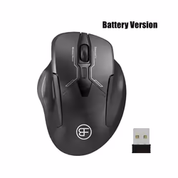 Wireless Gaming Mouse Ergonomic Cordless Mouse with USB Receiver Computer Mouse with 6 Buttons for Laptop PC Computer - A-Bla ...