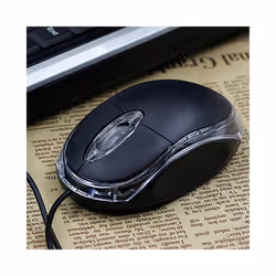 Mini Wired Mouse 1000dpi Computer Office Mouse USB Gaming Mice For PC Notebook Laptop Wired Mouse Gamer LED 2 Buttons Game Mice - Black