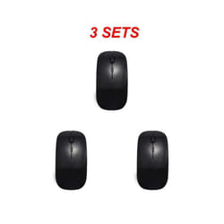 Ultra Thin USB Optical Wireless Mouse Gamer Receiver Super Slim Gaming Mouse Cordless Computer PC Laptop Desktop - B 3PCS