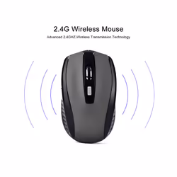 Wireless Mouse Ergonomics Mouse Portable Mobile Optical Office Mouse Adjustable DPI Levels for Notebook PC Laptop MacBook - 2.4G