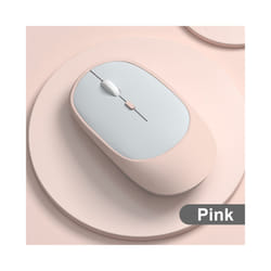 Wireless Mouse Rechargeable Mouse Gamer Dual Modes Bluetooth-compatible USB Mute Mice For Laptop Pad Tablet Macbook Mause - Pink D