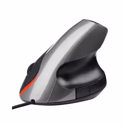 Wired Right Hand Vertical Mouse Ergonomic Gaming Mouse 1600DPI USB Optical Wrist Healthy Mouse for PC Computer Laptop - Gray