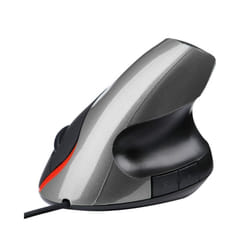 Wired Right Hand Vertical Mouse Ergonomic Gaming Mouse 1600DPI USB Optical Wrist Healthy Mouse for PC Computer Laptop - Gray