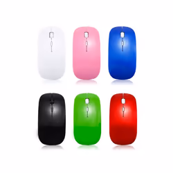 Ultra Thin USB Optical Wireless Mouse Gamer Receiver Super Slim Gaming Mouse Cordless Computer PC Laptop Desktop - D