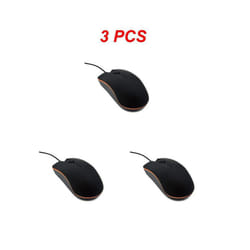 RYRA USB 3D Wired Optical Mini Mouse Mice For PC Laptop PC Computers Mini Mouse Mice For PC Laptop Computers Wired Mouse - Black Mouse 3pcs