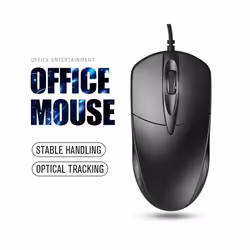 USB Wired Computer Mouse Optical Mouse Gamer PC Laptop Notebook Computer Mouse Mice for Office Home Use - Black