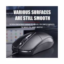 USB Wired Computer Mouse Optical Mouse Gamer PC Laptop Notebook Computer Mouse Mice for Office Home Use - Black