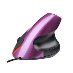Wired Right Hand Vertical Mouse Ergonomic Gaming Mouse 1600DPI USB Optical Wrist Healthy Mouse for PC Computer Laptop - for Purple