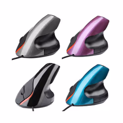 Wired Right Hand Vertical Mouse Ergonomic Gaming Mouse 1600DPI USB Optical Wrist Healthy Mouse for PC Computer Laptop - for Purple