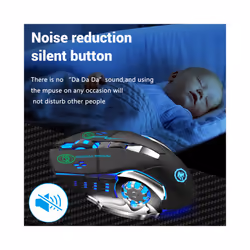 Bluetooth Wireless Rechargeable Mouse Gaming Mouse For Laptop RGB Backlight E-Sports Mechanical Mouse For PC Computer Gamer - Black