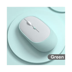 Wireless Mouse Rechargeable Mouse Gamer Dual Modes Bluetooth-compatible USB Mute Mice For Laptop Pad Tablet Macbook Mause - Green C