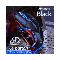 Ergonomic Wired Gaming Mouse RGB Mute Mause LED Backlit 3200dpi 6Button G5 USB Mechanical Mause For PC Laptop Computer Gamer ...