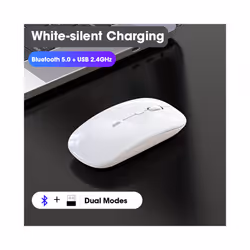 Wireless Mouse Computer Bluetooth Mouse Silent PC Mause Rechargeable Ergonomic Mouse 2.4Ghz USB Optical Mice For Laptop PC - ...