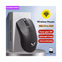 Wireless Mouse Mouse Gaming Mouse Ergonomic Mouse Mice 800-1200-1600 DPI Mouse Rechargeable Mice for PC Laptop Macbook Pro - Black