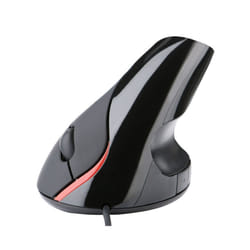 Wired Right Hand Vertical Mouse Ergonomic Gaming Mouse 1600DPI USB Optical Wrist Healthy Mouse for PC Computer Laptop - Black
