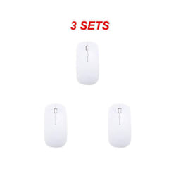 Ultra Thin USB Optical Wireless Mouse Gamer Receiver Super Slim Gaming Mouse Cordless Computer PC Laptop Desktop - A 3PCS
