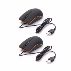 USB Wired Gaming Mouse 1200 DPI Optical 3 Buttons Game mouse For PC Laptop Computer E-sports 1M Cable USB Mice New - 2Pcs Bla ...