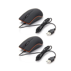 USB Wired Gaming Mouse 1200 DPI Optical 3 Buttons Game mouse For PC Laptop Computer E-sports 1M Cable USB Mice New - 2Pcs Black