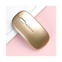 Wireless Bluetooth Mouse, Bluetooth Mouse for MacBook/MacBook air/Pro/iPad, Sleek Portable Wireless Mouse for Laptop Notebook PC - Gold