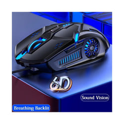 Pink Wired Gaming Mouse Backlit High Sensitivity 6 Keys Macro Programming Gamer Mechanical RGB Mute For Game Computer Tablet PC - Black RGB Mouse