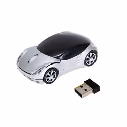 Car Wireless Receiver Mouse Wireless Portable Optical 1600dpi Mouse Mini Suitable for Laptop Accessories Mouse - white