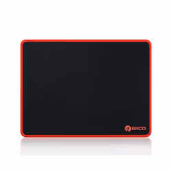 EXCO Office Mouse Pad Small with Stitched Edge Smooth Cloth Gaming Mousepad Non-Slip Rubber Base for Computer Lap - Black Stitched Edge, 250x200x2.5mm