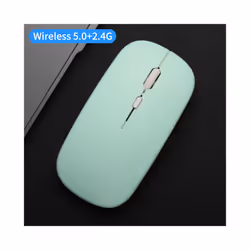 Wireless Mouse Dual Modes Bluetooth-compatibl Portable Office Mouse for Laptop Notebook PC MacBook Battery Gaming Mouse - gre ...