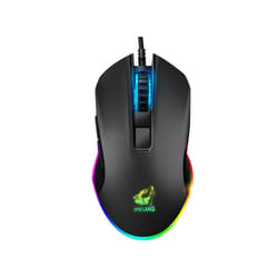 Gaming Mouse Wired USB Optical Computer Mice with RGB Backlit 3 Adjustable DPI Ergonomic Gamer Laptop PC Mouse with 6 Buttons - black