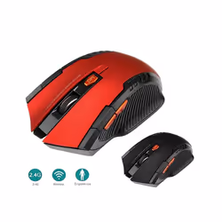 2.4GHz Wireless Mouse Optical Mice Mouse Gaming with USB Receiver Gamer 2000DPI 6 Buttons Mouse For Computer Laptop Accessories - Red