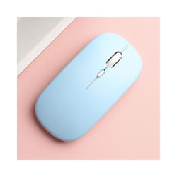 Wireless Bluetooth Mouse, Bluetooth Mouse for MacBook/MacBook air/Pro/iPad, Sleek Portable Wireless Mouse for Laptop Notebook PC - Blue