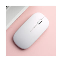 Wireless Bluetooth Mouse, Bluetooth Mouse for MacBook/MacBook air/Pro/iPad, Sleek Portable Wireless Mouse for Laptop Notebook PC - White