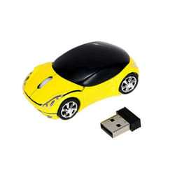 Car Wireless Receiver Mouse Wireless Portable Optical 1600dpi Mouse Mini Suitable for Laptop Accessories Mouse - yellow