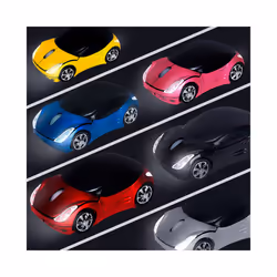 Car Wireless Receiver Mouse Wireless Portable Optical 1600dpi Mouse Mini Suitable for Laptop Accessories Mouse - yellow
