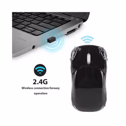Car Wireless Receiver Mouse Wireless Portable Optical 1600dpi Mouse Mini Suitable for Laptop Accessories Mouse - yellow