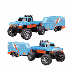 Mini RC Monster Truck 1:64 Off-Road Climbing Car Alloy Model 2.4G Remote Control Adjustable Speed Electric - pink