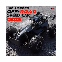 New RC Car 1:16 2WD with LED Light 2.4G 20KM/H High Speed Off-Road Climbing Remote Control Car Toy Gifts - Orange-A