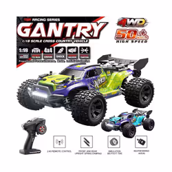 1:18 4WD RC Car Off Road Monster Truck High Speed With LED Light 2.4G Remote Control Cars For Adults - SCY18101 Blue 50KM-H