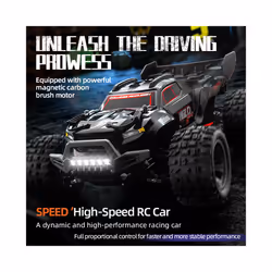 1:18 4WD RC Car Off Road Monster Truck High Speed With LED Light 2.4G Remote Control Cars For Adults - SCY18101 Blue 50KM-H