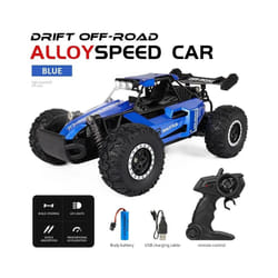 New RC Car 1:16 2WD with LED Light 2.4G 20KM/H High Speed Off-Road Climbing Remote Control Car Toy Gifts - Blue