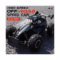 New RC Car 1:16 2WD with LED Light 2.4G 20KM/H High Speed Off-Road Climbing Remote Control Car Toy Gifts - Black
