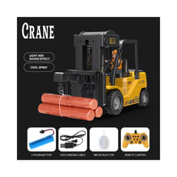 2.4G eleven pass light music spray remote control forklift charging remote control crane crane spray - crane