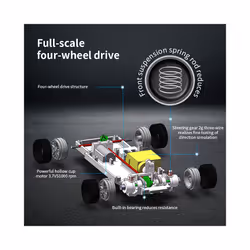 2.4G 15Km/h RC Drift Car Toys 1/43 High-Speed Remote Control Upgraded Gyro Mini Model Vehicle Electric - 4301 BlackWhiteA