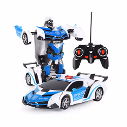 RC Robots Car 2 in 1 Electric Toys Transformation Remote Control Sports Deformation Car Robots Model - Orange