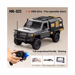 1:12 Rc Car Model Retro Full-scale Simulation Lc79 RTR 2.4G 4WD 280 Motor Remote Control Pickup Truck - MN82S Silver 1B
