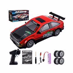AE86 Remote Control Car Racing Vehicle Toys For Children 1:20 4WD 2.4G High Speed GTR RC Electric Drift - S204A-Red