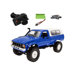 WPL C64-1 RC CAR 4WD Climbing Car Off Road Vehicle 1/16 2.4G Full Scale C64 Pickup Truck Remote Control - C24 Blue